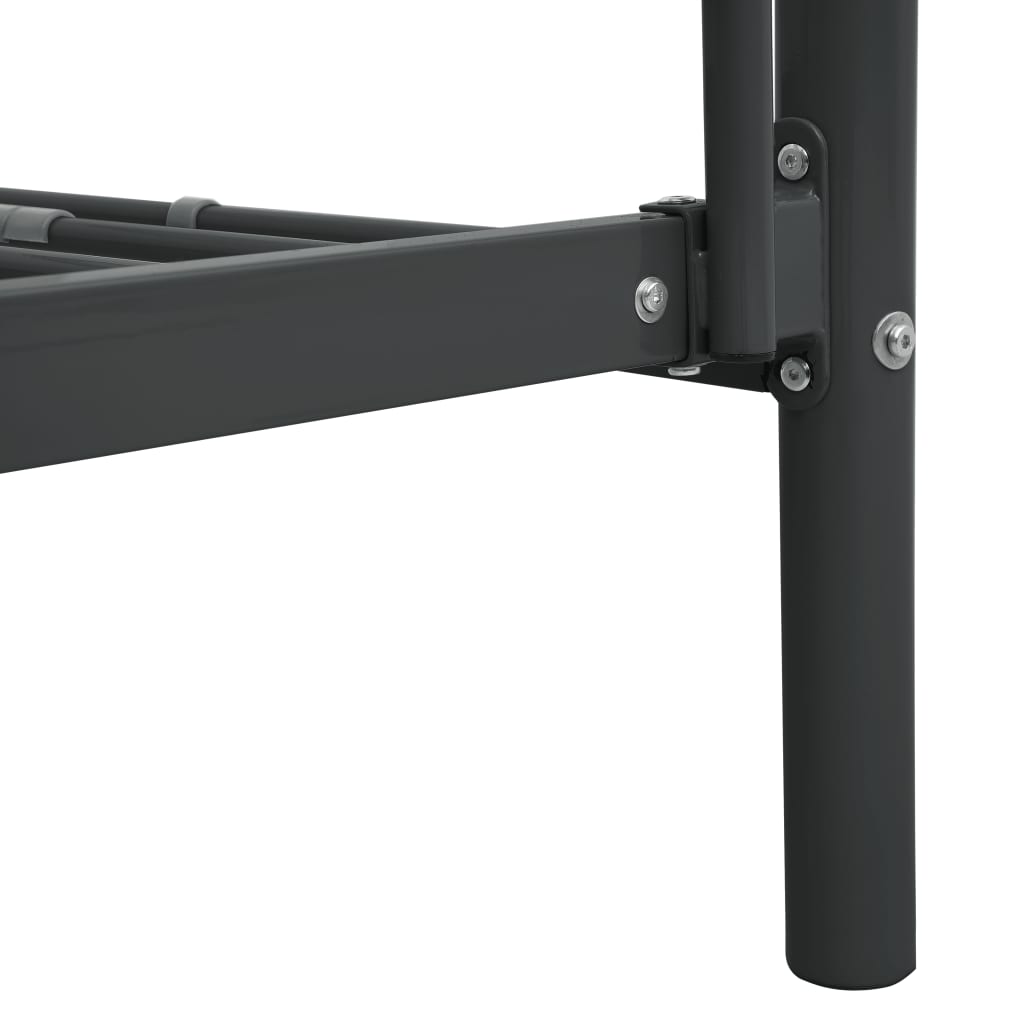 Letto a Castello Nero in Metallo 140x200 cm/90x200 cm cod mxl 63896