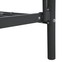 Letto a Castello Nero in Metallo 140x200 cm/90x200 cm cod mxl 63896