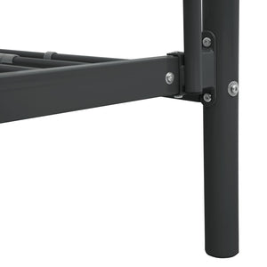 Letto a Castello Nero in Metallo 140x200 cm/90x200 cm cod mxl 63896