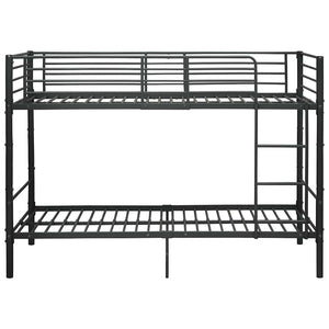 Letto a Castello Nero in Metallo 90x200 cm