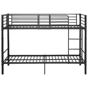 Letto a Castello Nero in Metallo 90x200 cm 287910