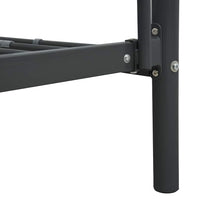 Letto a Castello Nero in Metallo 90x200 cm