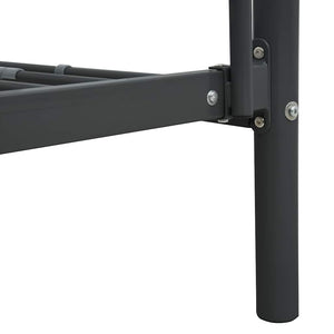 Letto a Castello Nero in Metallo 90x200 cm