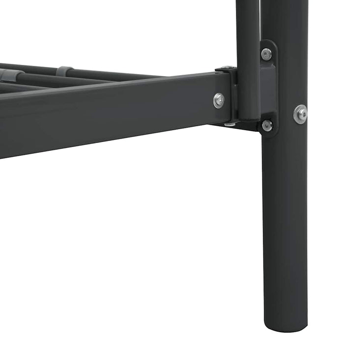 Letto a Castello Nero in Metallo 90x200 cm 287910