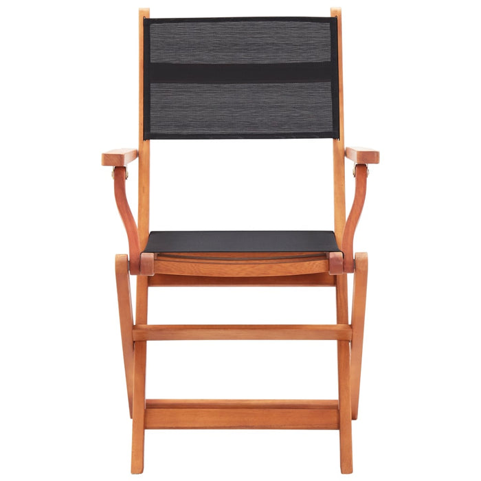 Sedie da Giardino Pieghevoli 2 pz Legno Eucalipto e Textilene cod mxl 5765