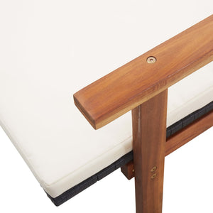 Sdraio sdraio prendisole lettino da giardino terrazzo arredo da esterno e cuscino intrecciato in resina e legno di acacia nera 02_0012772