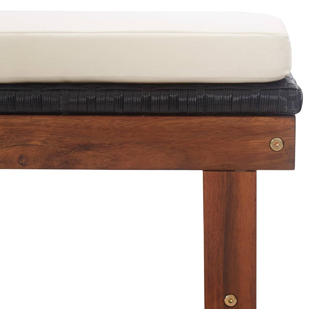 Sdraio sdraio prendisole lettino da giardino terrazzo arredo da esterno e cuscino intrecciato in resina e legno di acacia nera 02_0012772