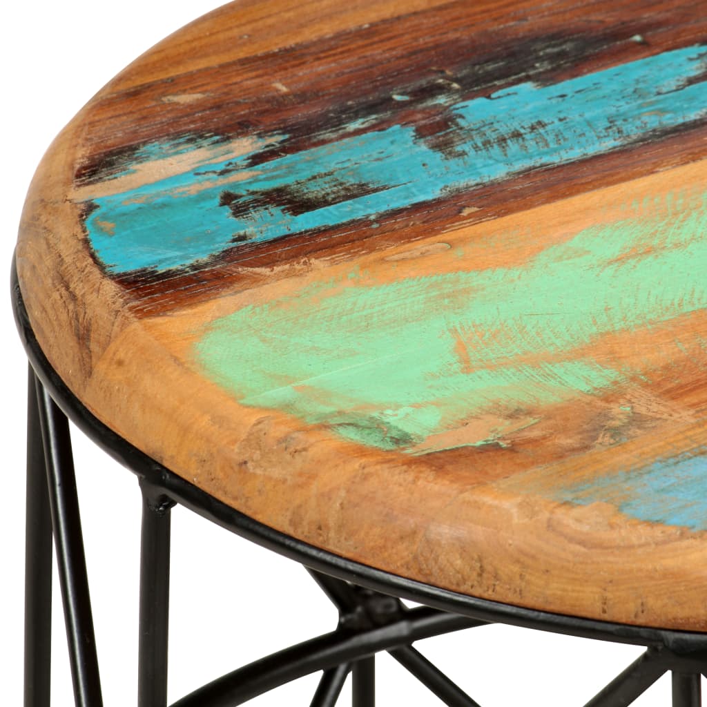 Tavolini da CaffÃ¨ 2 pz in Legno Massello di Recupero cod mxl 19160