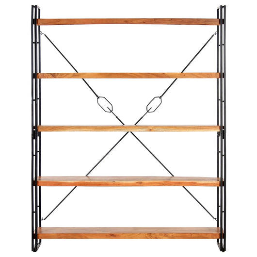 Libreria a 5 Ripiani 140x30x180 cm in Legno Massello di Acacia 286586