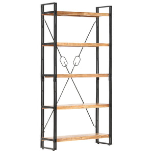 Libreria a 5 Ripiani 90x30x180 cm in Legno Massello di Acacia 286587