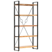 Libreria a 5 Ripiani 90x30x180 cm in Legno Massello di Acacia 286587