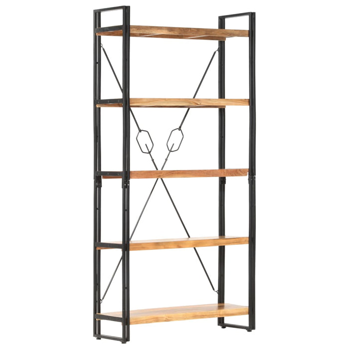 Libreria a 5 Ripiani 90x30x180 cm in Legno Massello di Acacia 286587