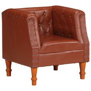 Poltrona Marrone in Vera Pelle  cod mxl 17311