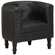 Poltrona a Pozzetto Nera in Vera Pelle cod mxl 21292