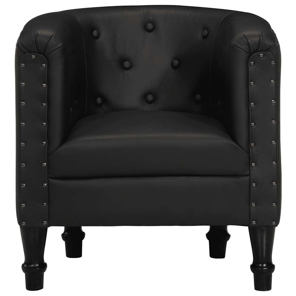 Poltrona a Pozzetto Nera in Vera Pelle cod mxl 21292