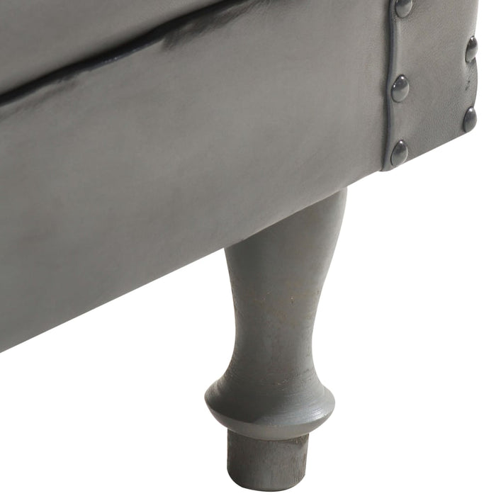 Poltrona a Pozzetto Grigia in Vera Pelle cod mxl 25653