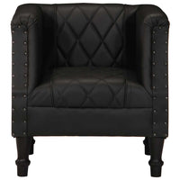 Poltrona a Pozzetto Nera in Vera Pelle di Capra 286617