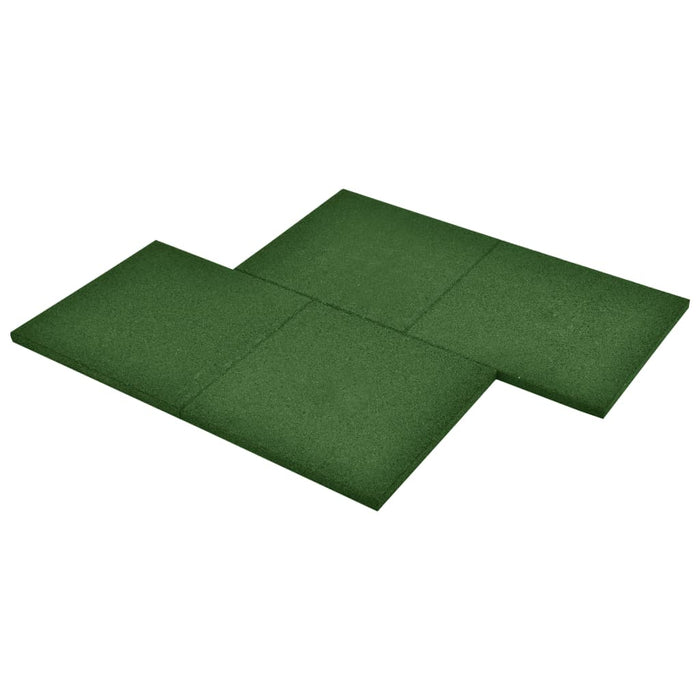 Piastrelle Anticaduta 6 pz in Gomma 50x50x3 cm Verde cod mxl 50103