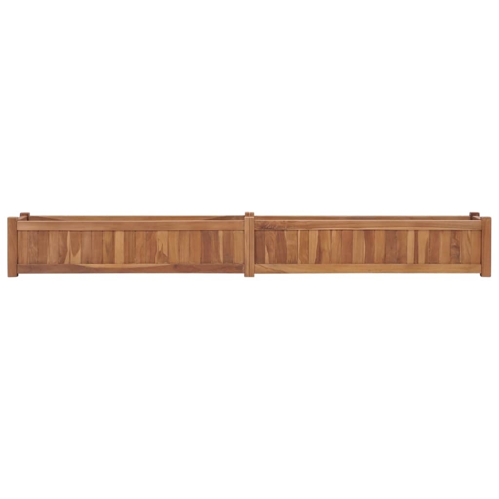 Fioriera rialzata per giardino terrazza 200 x 30 x 25 cm in legno massello di teak marrone 02_0039222