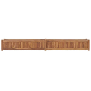 Fioriera rialzata per giardino terrazza 200 x 30 x 25 cm in legno massello di teak marrone 02_0039222