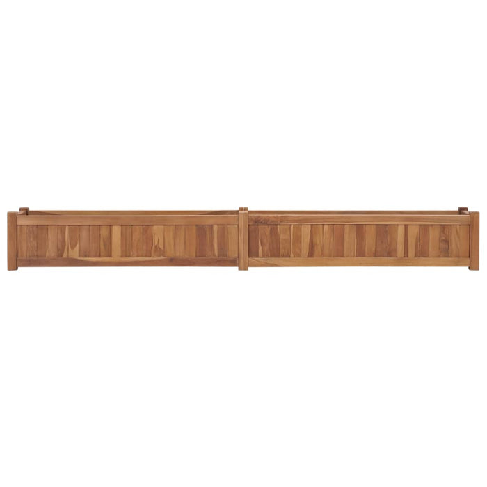 Fioriera rialzata per giardino terrazza 200 x 30 x 25 cm in legno massello di teak marrone 02_0039222