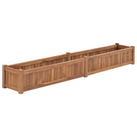 Fioriera rialzata per giardino terrazza 200 x 30 x 25 cm in legno massello di teak marrone 02_0039222