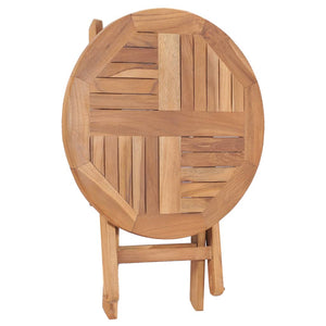 Tavolo da Giardino Pieghevole 45 cm in Legno Massello di Teak 48976