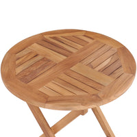 Tavolo da Giardino Pieghevole 45 cm in Legno Massello di Teak 48976