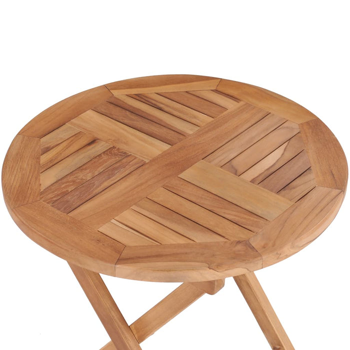 Tavolo da Giardino Pieghevole 45 cm in Legno Massello di Teak cod mxl 34399
