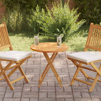 Piano Tavolo in Legno Massello di Teak Rotondo 2,5 cm 60 cm 48984