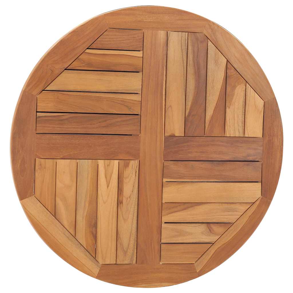 Piano Tavolo in Legno Massello di Teak Rotondo 2,5 cm 70 cm 48985