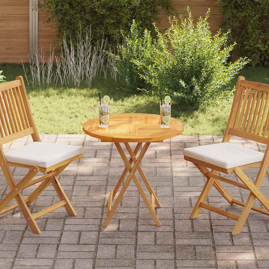 Piano Tavolo in Legno Massello di Teak Rotondo 2,5 cm 70 cm 48985