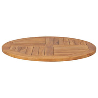 Piano Tavolo in Legno Massello di Teak Rotondo 2,5 cm 80 cmcod mxl 83036