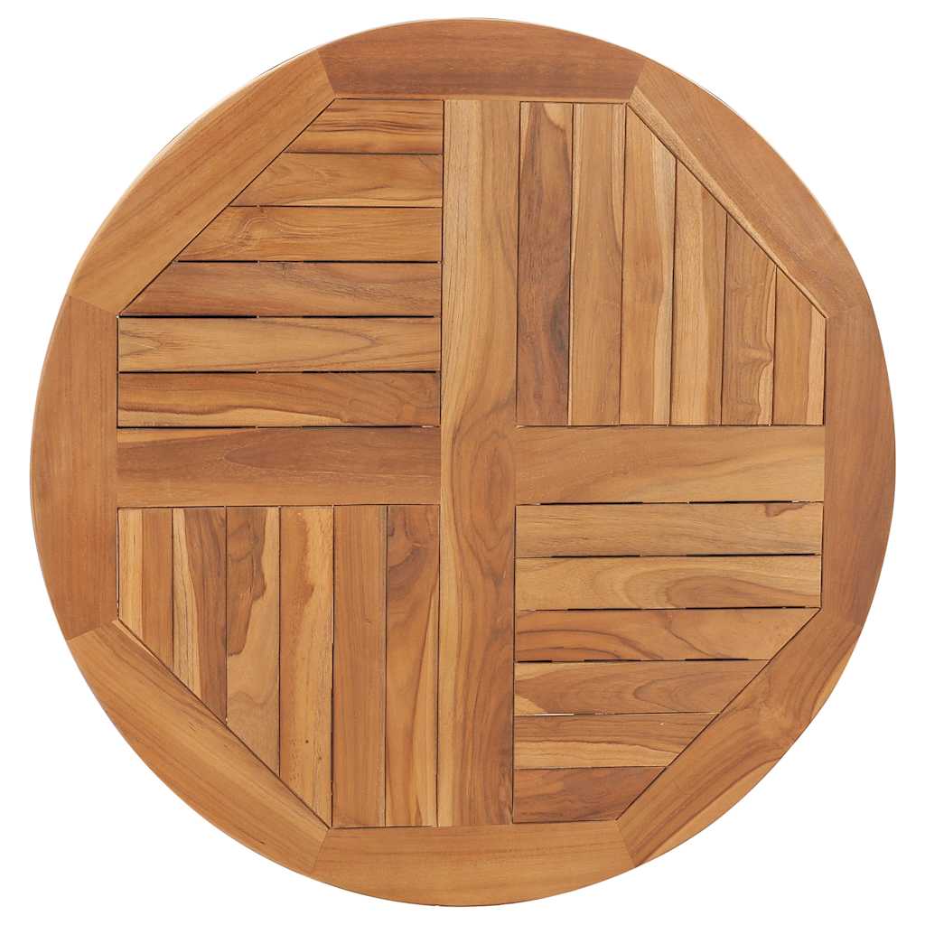 Piano Tavolo in Legno Massello di Teak Rotondo 2,5 cm 80 cm 48986