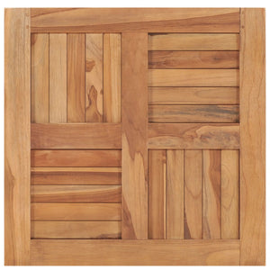 Piano del Tavolo in Legno Massello di Teak 60x60x2,5 cm