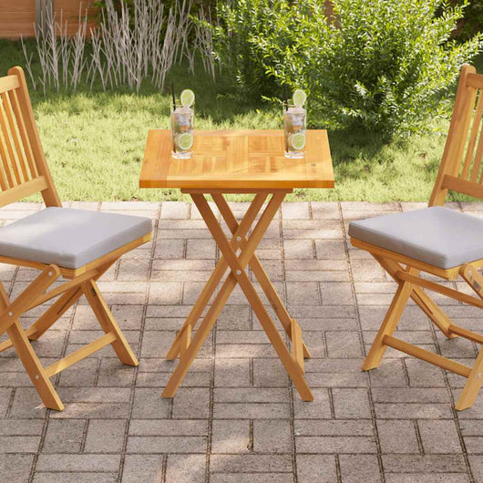 Piano del Tavolo in Legno Massello di Teak 60x60x2,5 cm 48988