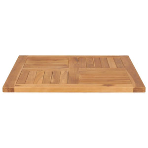Piano del Tavolo in Legno Massello di Teak 70x70x2,5 cmcod mxl 130946