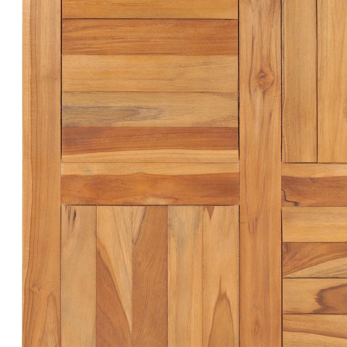 Piano del Tavolo in Legno Massello di Teak 70x70x2,5 cm 48989