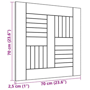Piano del Tavolo in Legno Massello di Teak 70x70x2,5 cm 48989