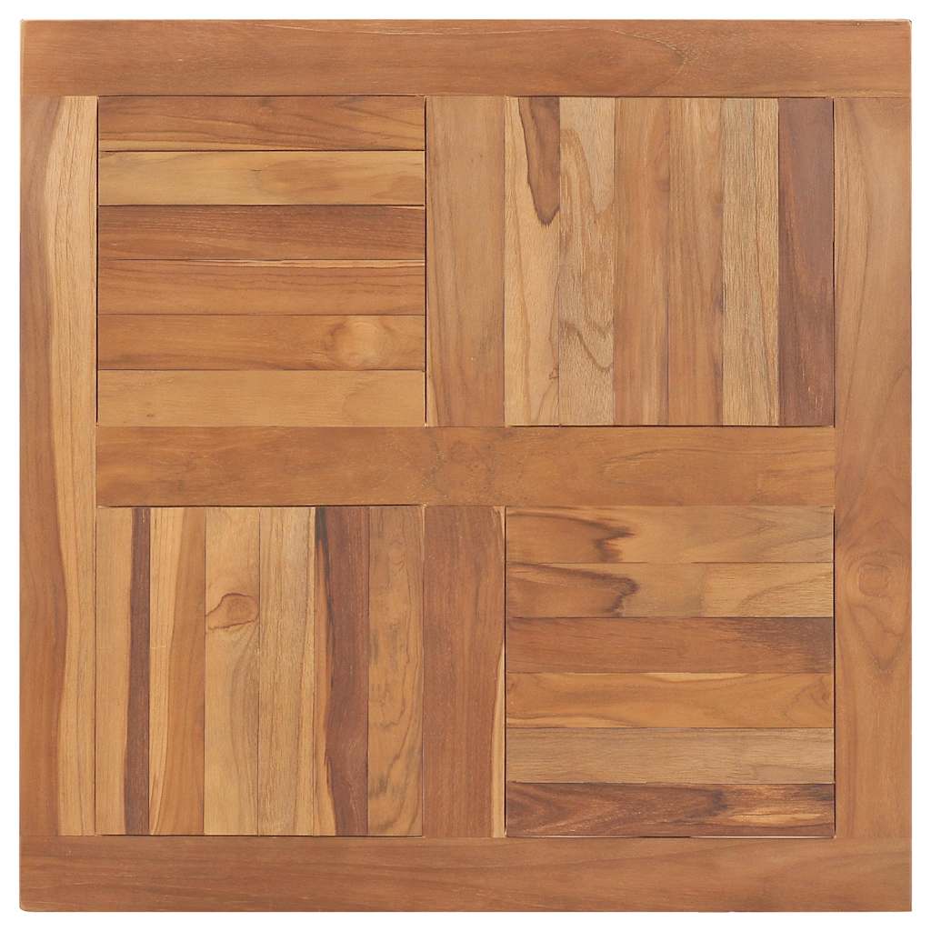 Piano del Tavolo Legno Massello di Teak Quadrato 80x80x2,5 cm 48990