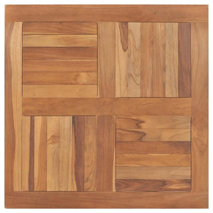 Piano del Tavolo Legno Massello di Teak Quadrato 80x80x2,5 cm 48990
