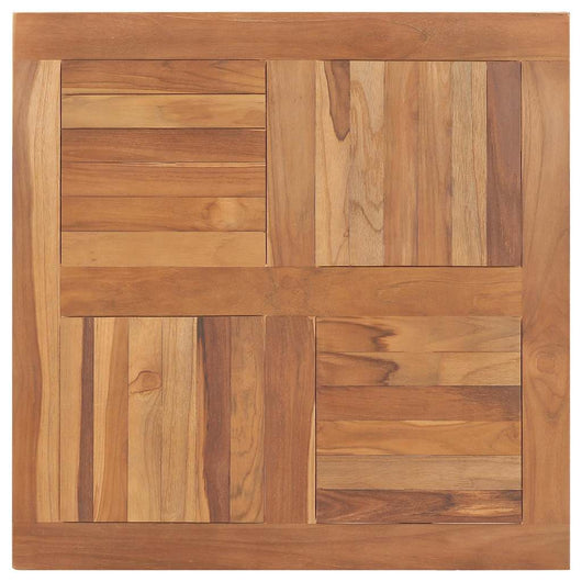 Piano del Tavolo Legno Massello di Teak Quadrato 80x80x2,5 cm 48990
