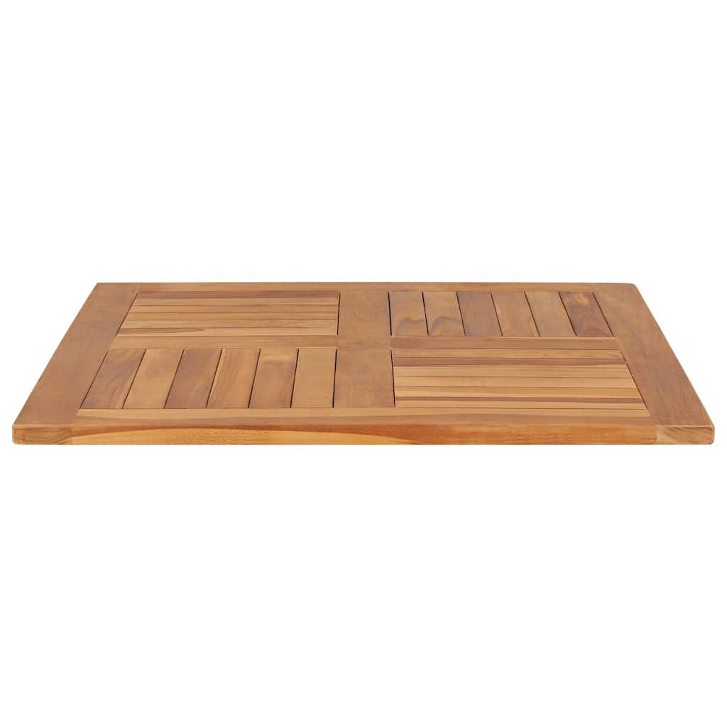 Piano del Tavolo Legno Massello di Teak Quadrato 80x80x2,5 cm 48990