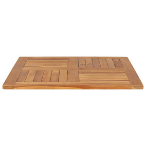 Piano del Tavolo Legno Massello di Teak Quadrato 80x80x2,5 cm 48990