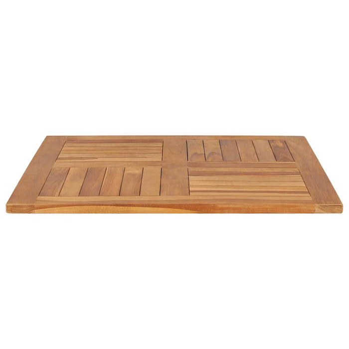Piano del Tavolo Legno Massello di Teak Quadrato 80x80x2,5 cm 48990