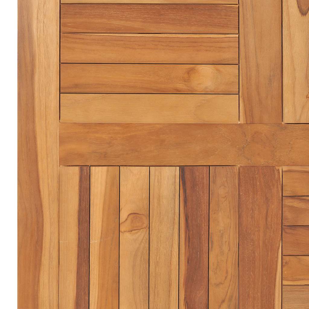 Piano del Tavolo Legno Massello di Teak Quadrato 80x80x2,5 cm 48990