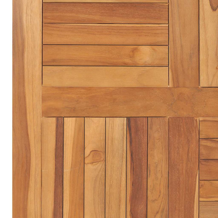 Piano del Tavolo Legno Massello di Teak Quadrato 80x80x2,5 cm 48990