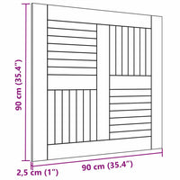 Piano del Tavolo Legno Massello di Teak Quadrato 90x90x2,5 cm 48991