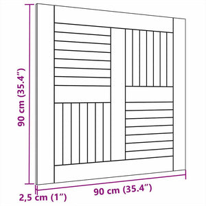 Piano del Tavolo Legno Massello di Teak Quadrato 90x90x2,5 cm 48991