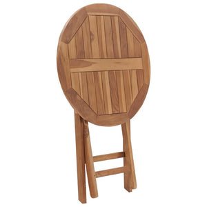 Tavolo da Giardino Pieghevole 60 cm in Legno Massello di Teak 48993